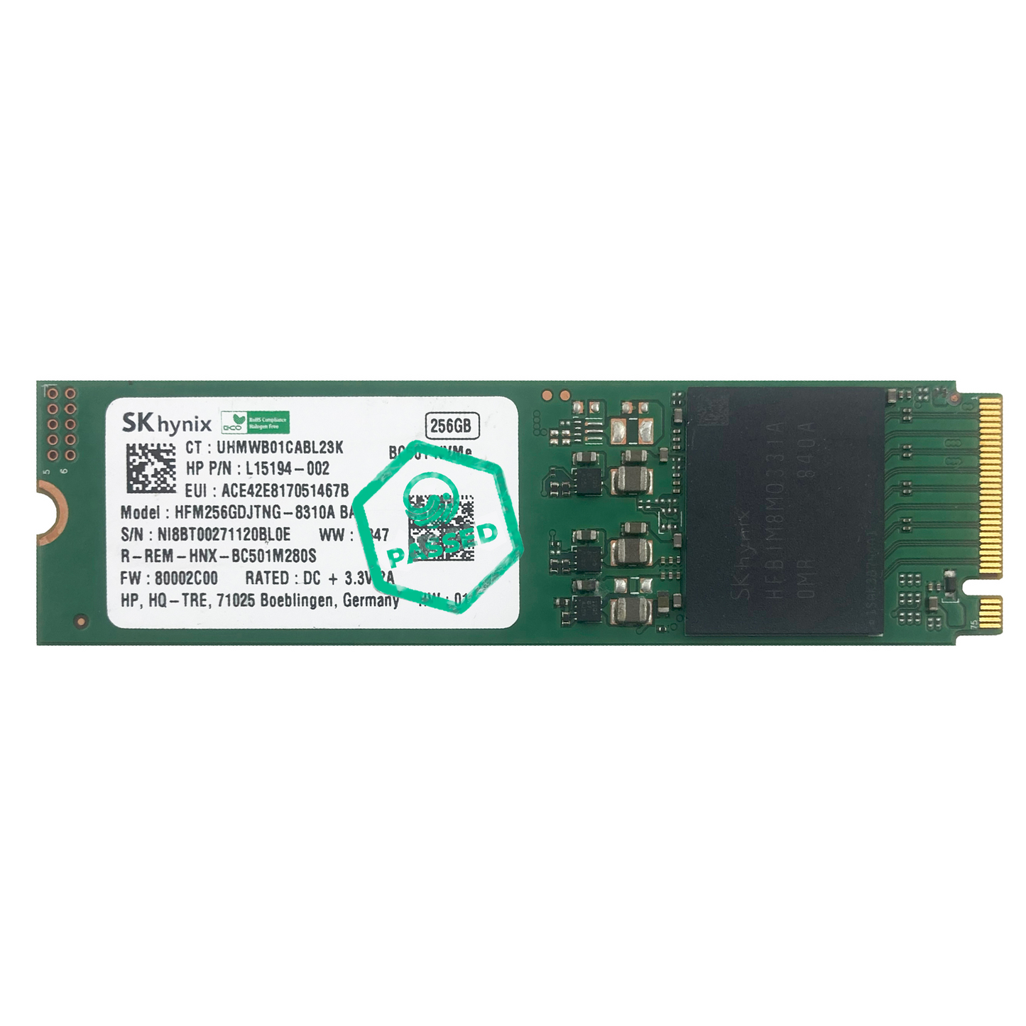 256GB NVMe SSD