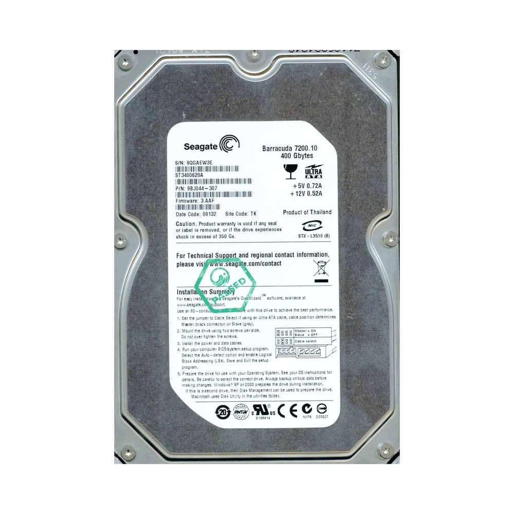 400GB 3.5" SATA HDD