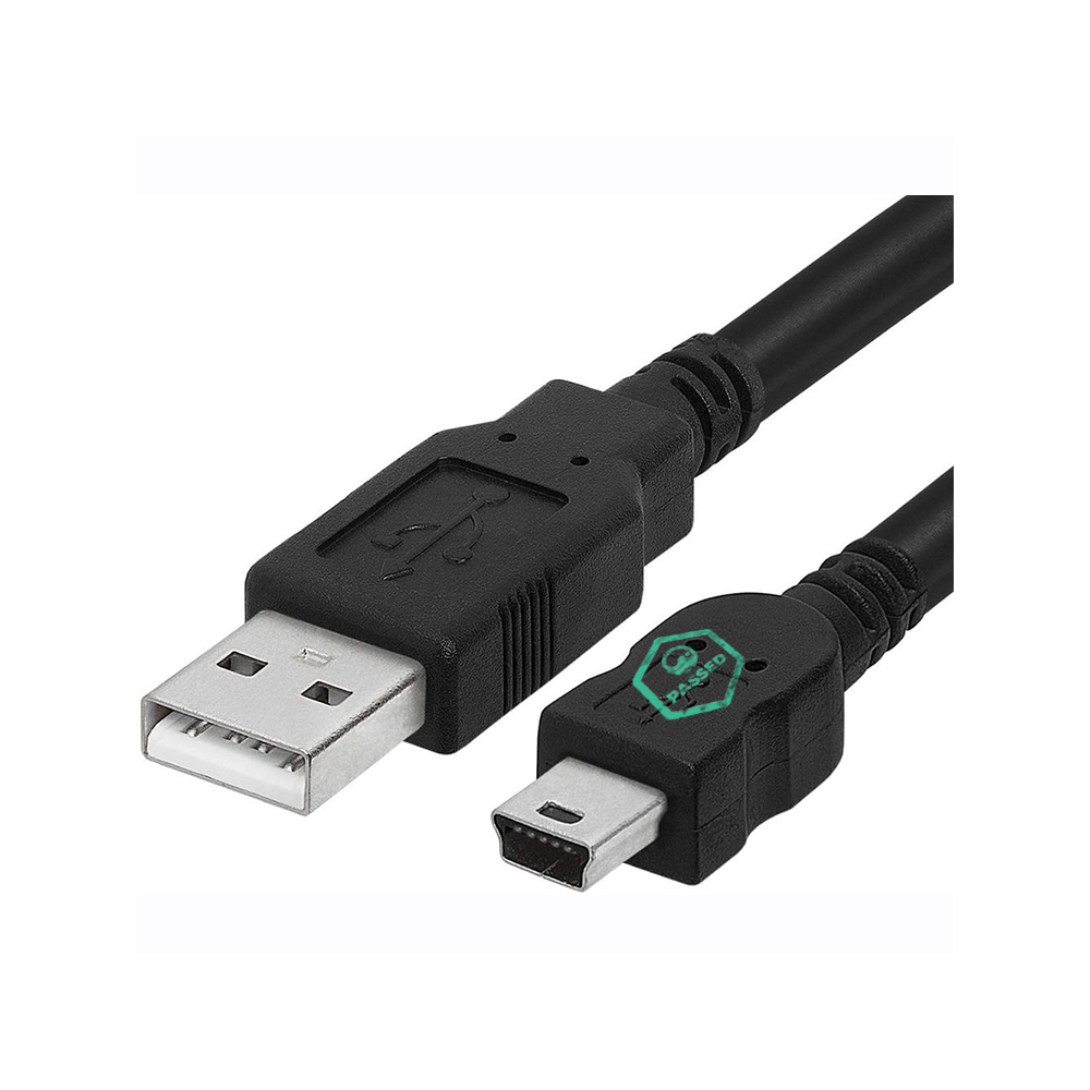 USB-A to Mini-USB Cable – Black – 0.5m