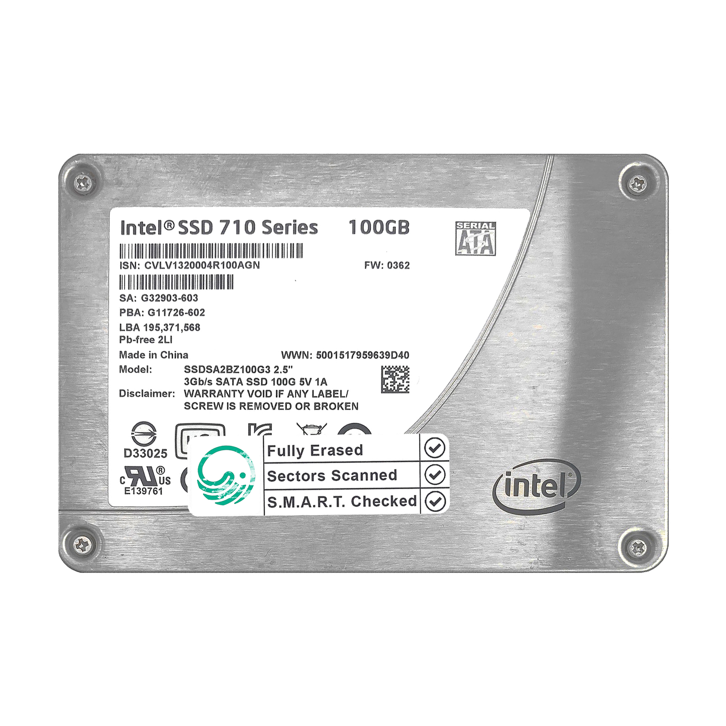 100GB 2.5" SATA SSD