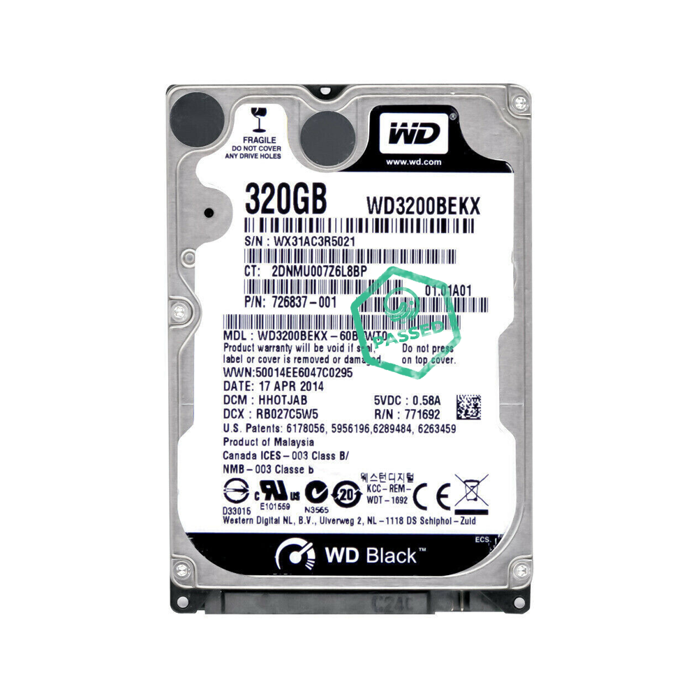 320GB 2.5" SATA HDD