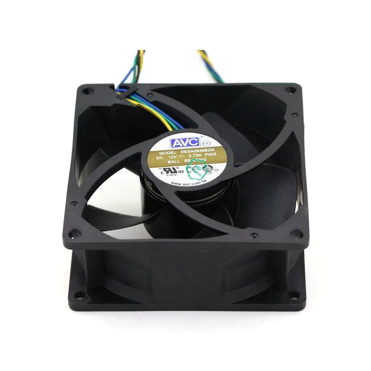 20055062 AVC 92mm 4-Pin PWM PC Case / CPU Cooling Fan Black Desktop Computer Fan