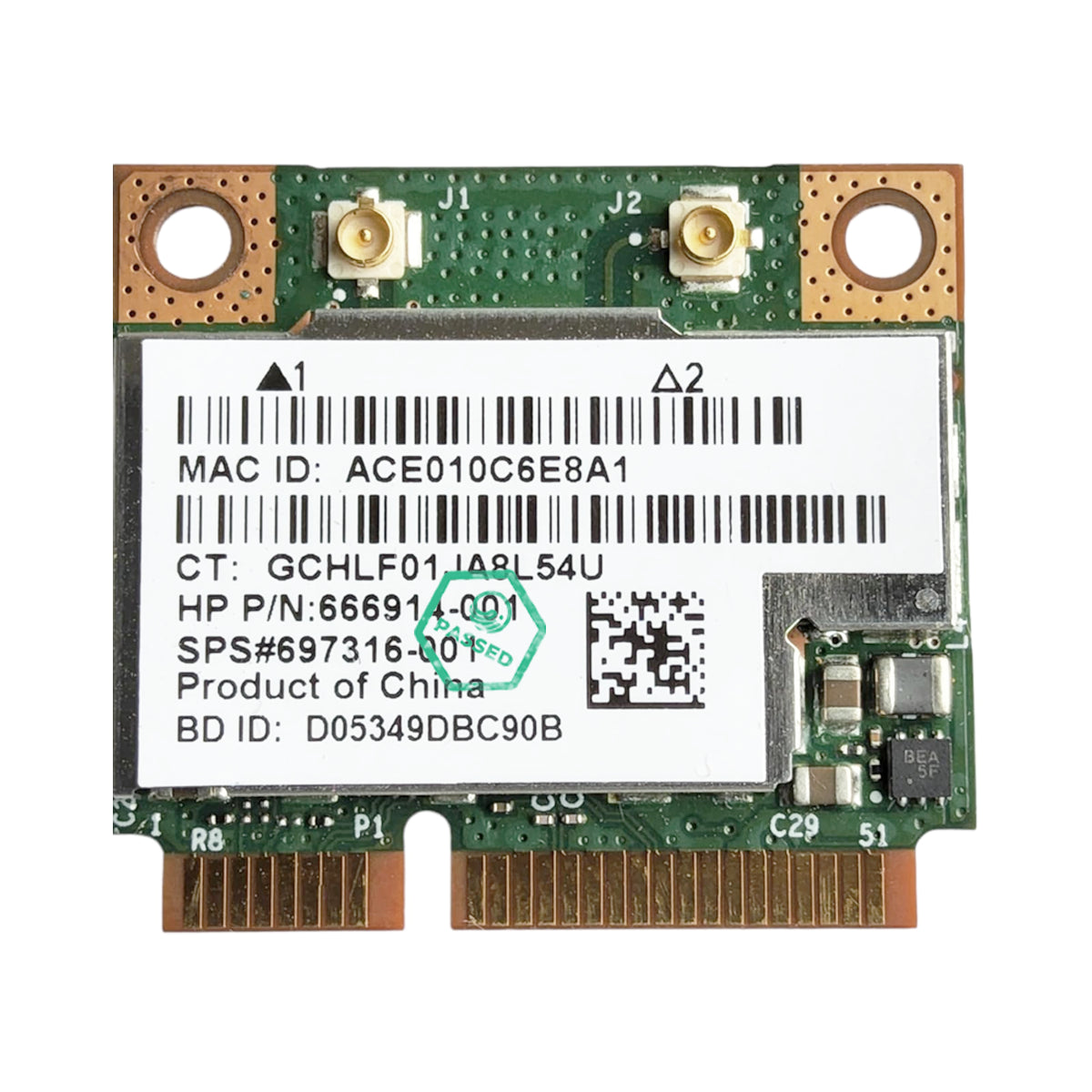 718449-001 HP 300Mbps 2.4GHz IEEE 802.11n Bluetooth 4.0 Half Mini PCI Express Wireless Network Card
