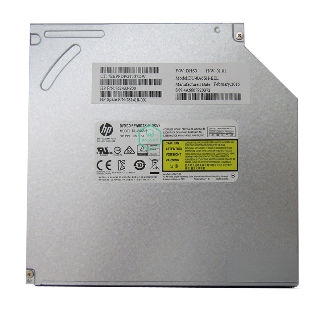 762433-800 HP DVD 8x Smd 9.5 St With Bzl