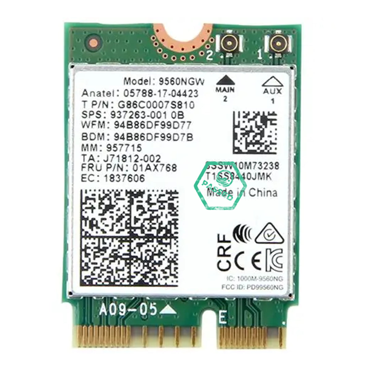 Intel 9560NGW M.2 Wifi Card