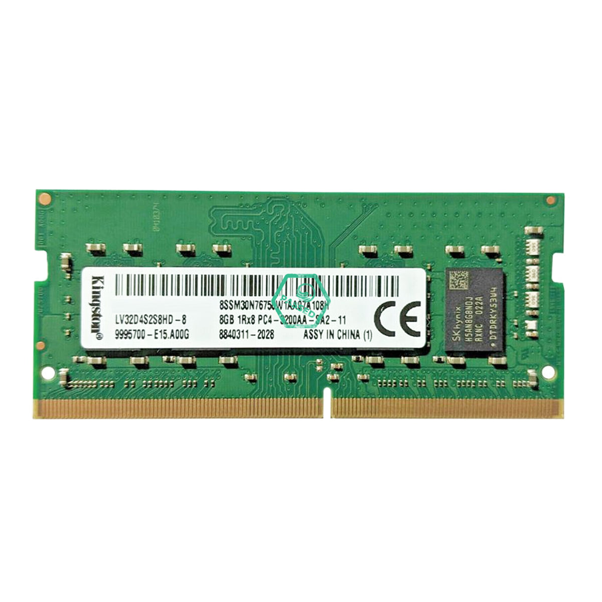 9995700-011.A00G Kingston 8GB PC4-25600 DDR4-3200MHz Non-ECC Unbuffered CL22 260-Pin SoDimm 1.2V Single Rank Memory Module
