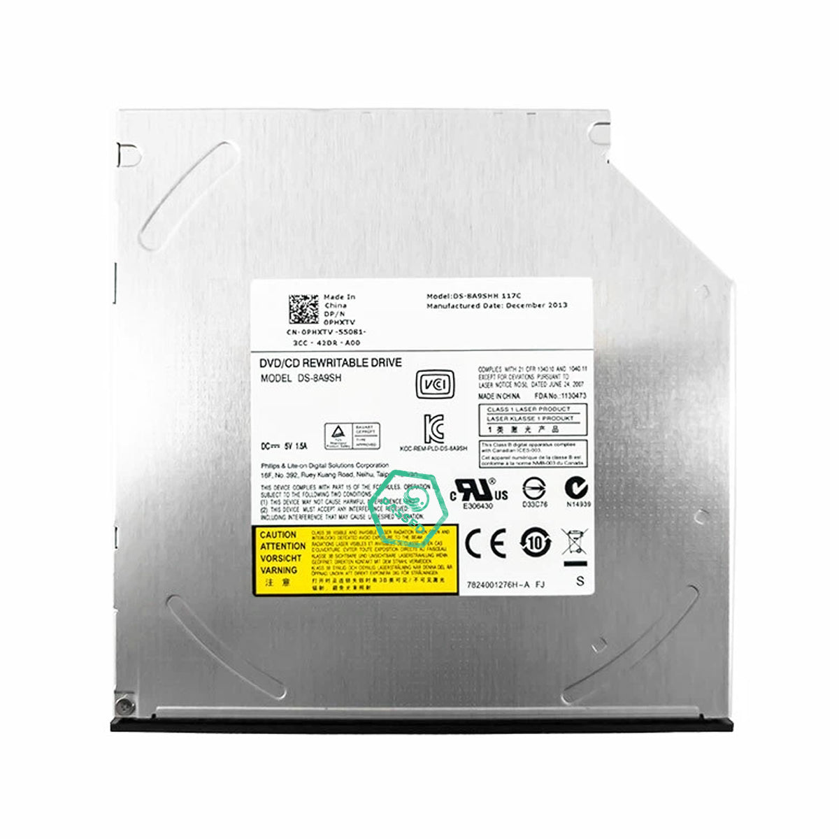 DS-8A9SH Lite On 8x DVD+/-RW (+/-R DL) DVD-RAM SATA 3Gbps Slim Line 5.25-inch DVD Writer Drive