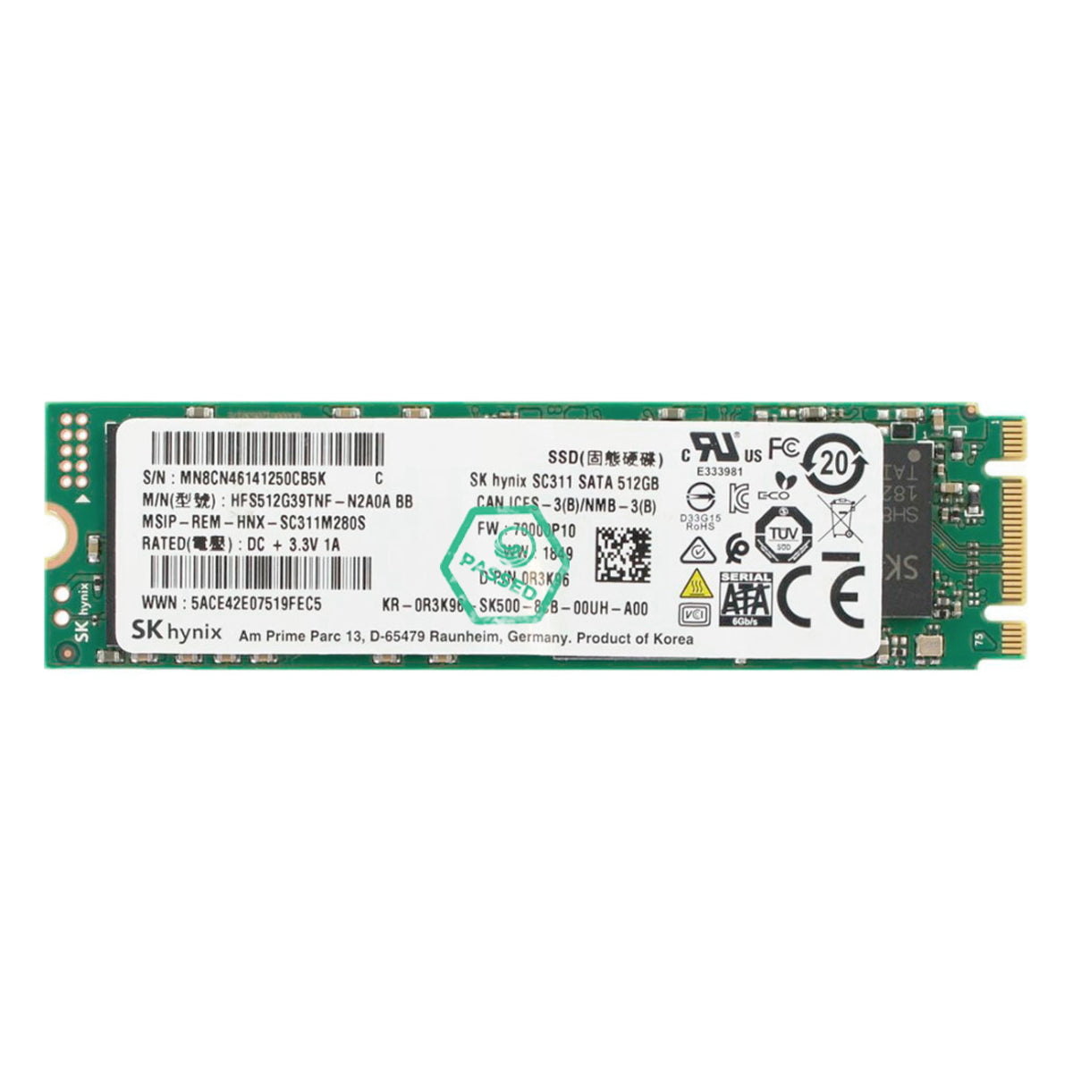 HFS256G39TNF Hynix 256GB SATA 6Gbps M.2 Internal Solid State Drive (SSD)
