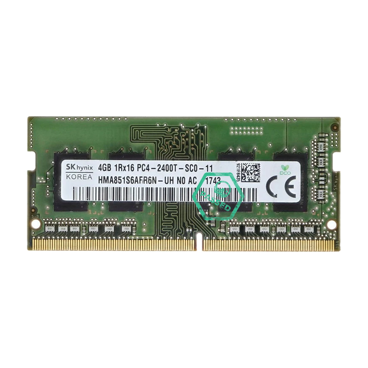 HMA851S6AFR6N-UH Hynix 4GB PC4-19200 DDR4-2400MHz non-ECC Unbuffered CL17 260-Pin SoDimm 1.2V Single Rank Memory Module