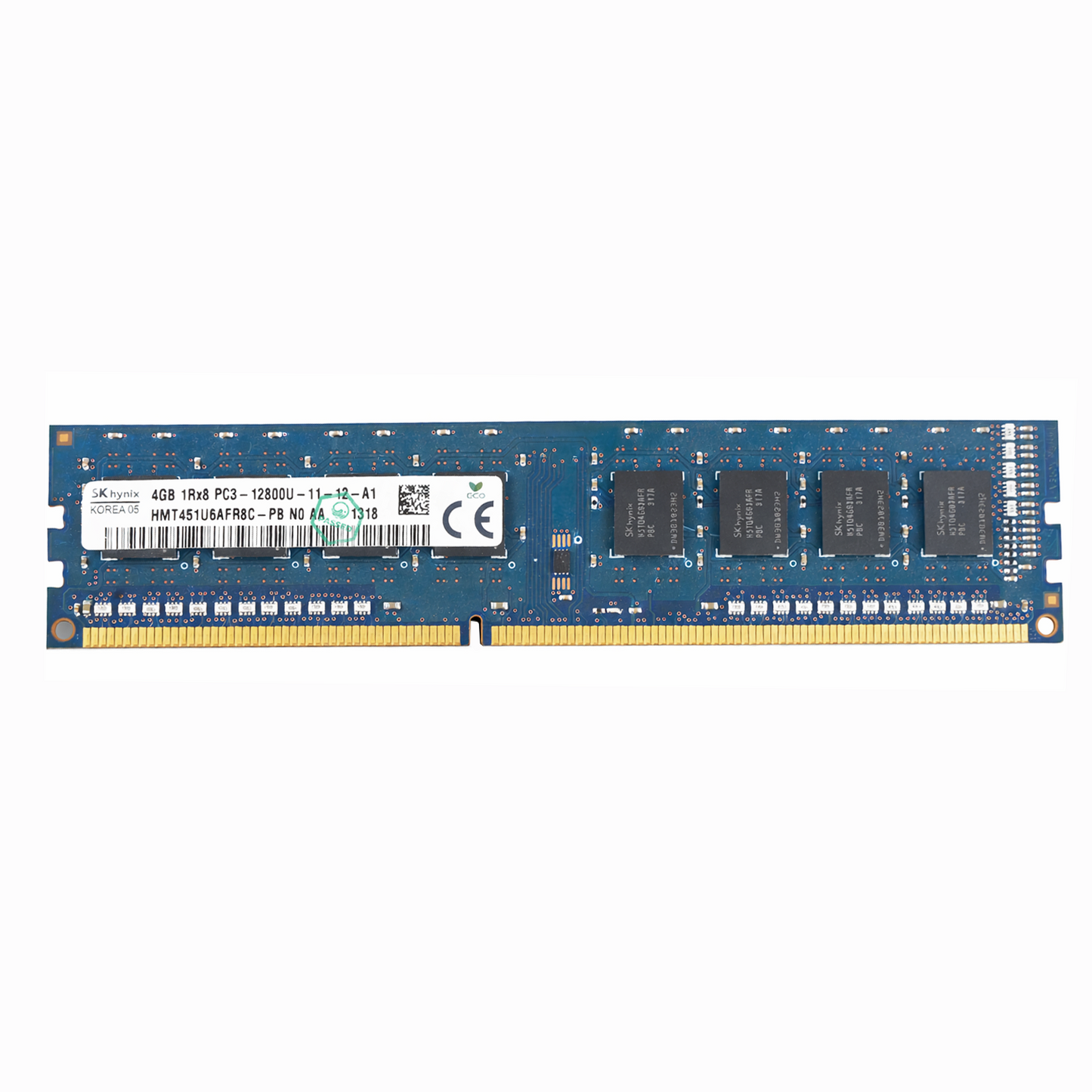 HMT451U6BFR8A-PB Hynix 4GB PC3-12800 DDR3-1600MHz non-ECC Unbuffered CL11 240-Pin DIMM 1.35V Low Voltage Single Rank Memory Module