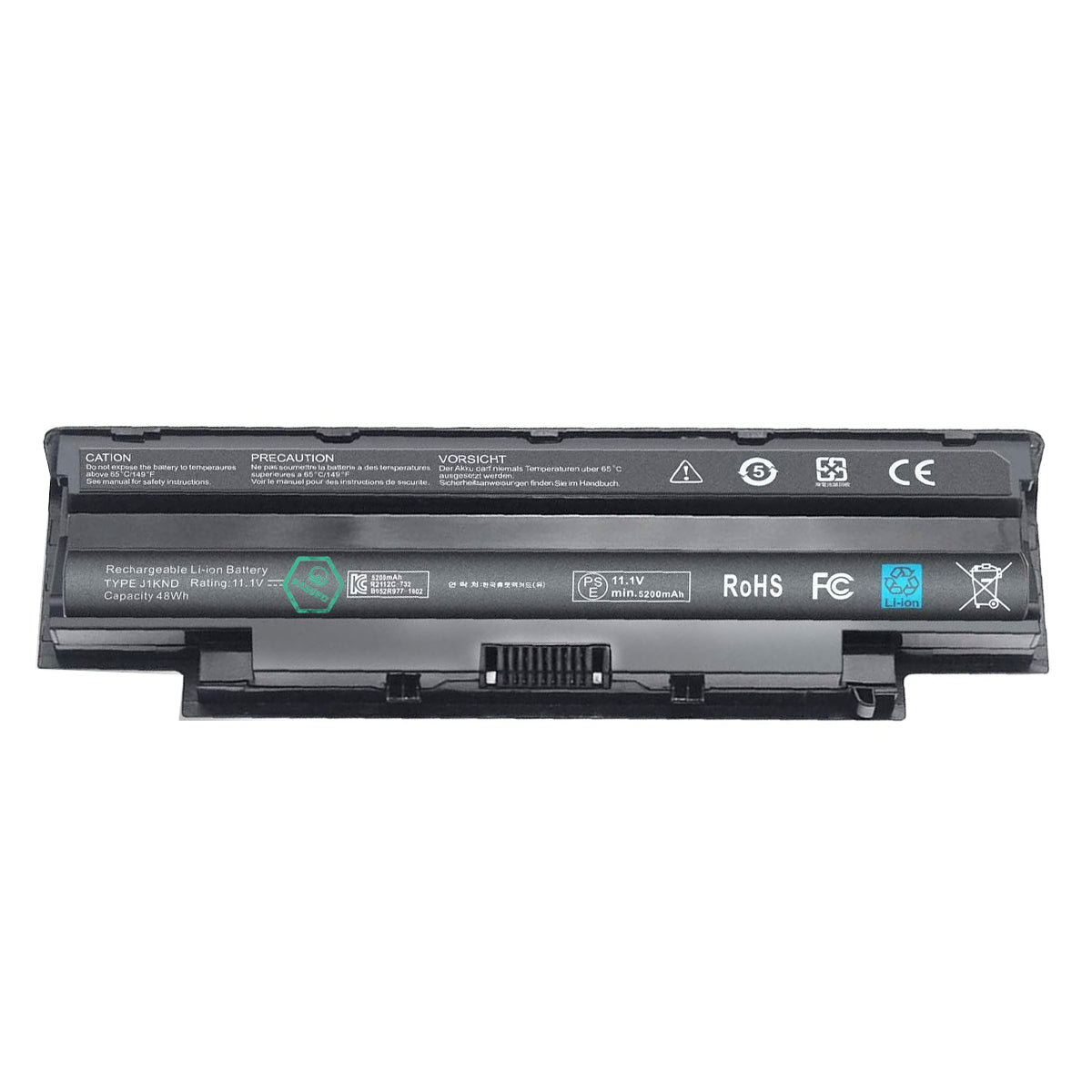 J1KND Dell 6-Cell 11.1V 48WHr Lithium-Ion Battery for Inspiron 13R, 14R , 15R, 17R Laptops (Refurbished)