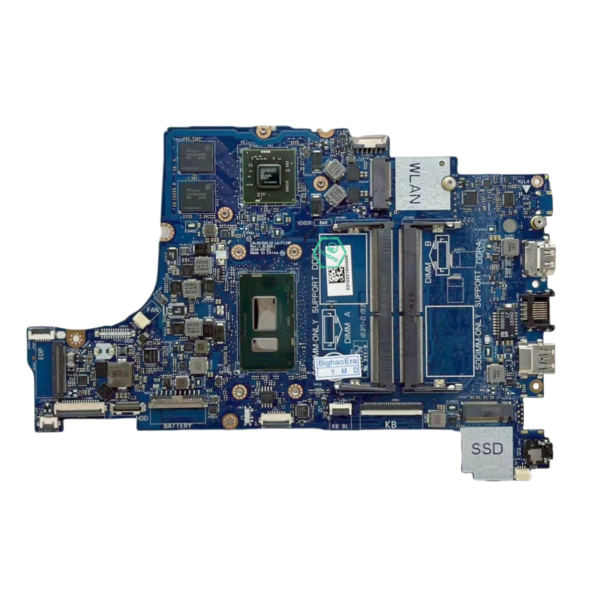 LA-F116P Dell Latitude 3490 Series Laptop Motherboard i3-7020U 2.3GHz