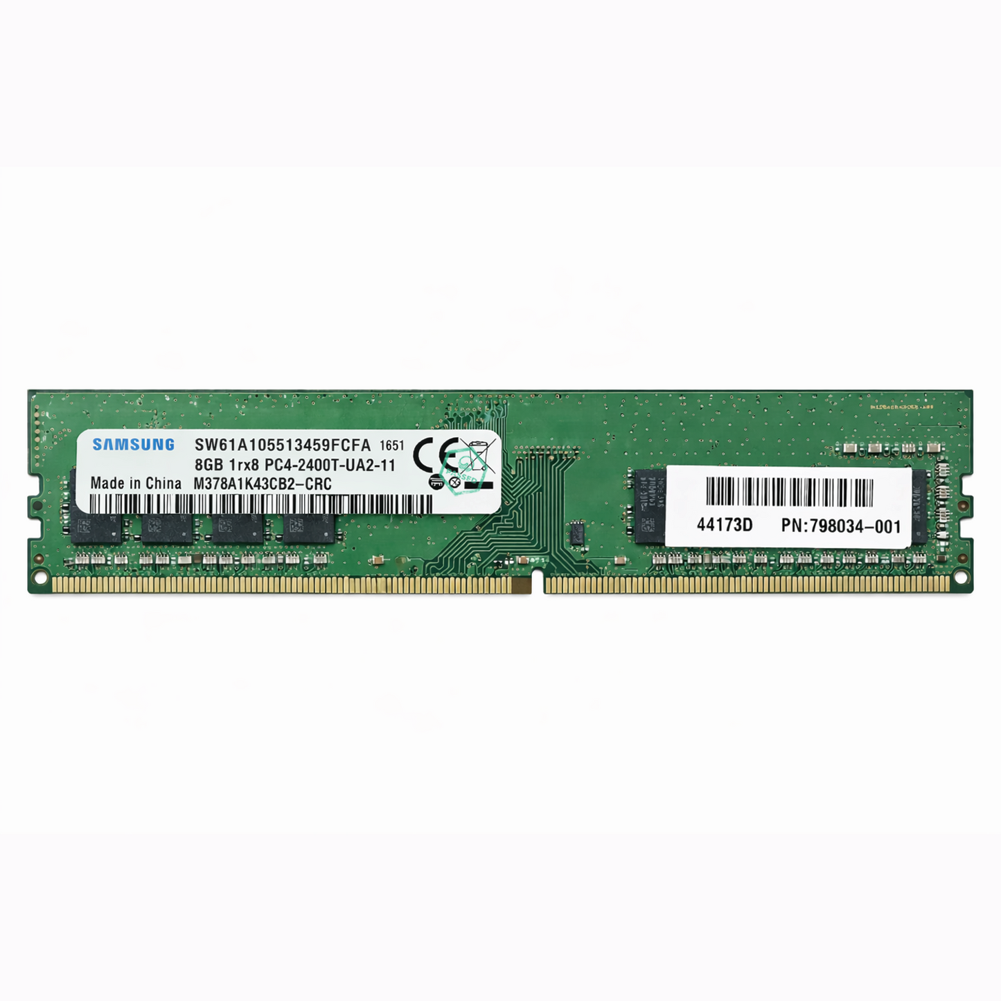 M378A1K43CB2-CRC Samsung 8GB PC4-19200 DDR4-2400MHz non-ECC Unbuffered CL17 288-Pin DIMM 1.2V Single Rank Memory Module