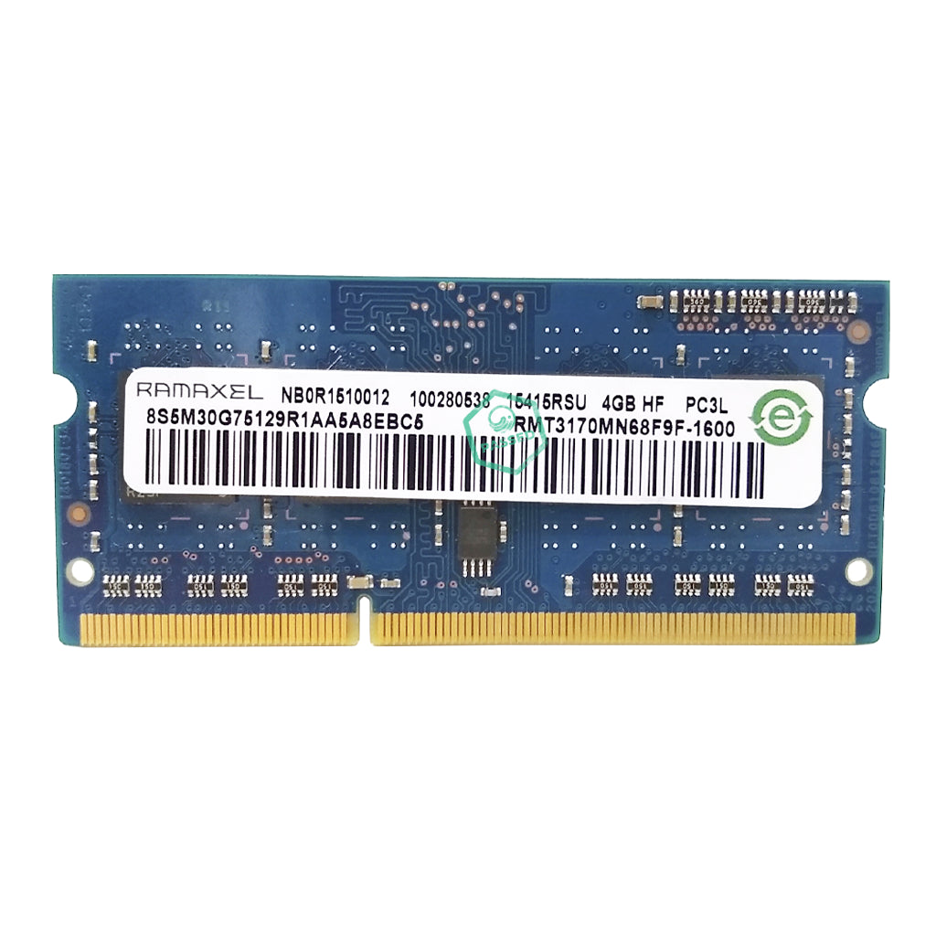 RMT3170MN68F9F-1600 Ramaxel 4GB PC3-12800 DDR3-1600MHz non-ECC Unbuffered CL11 204-Pin SoDimm 1.35V Low Voltage Single Rank Memory Module