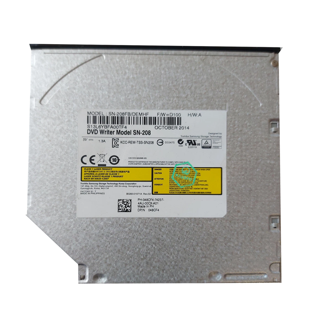 Toshiba Samsung Dell SN-208FB/DEMHF DVD-RW 8x SATA Internal Drive (048CF4) USED