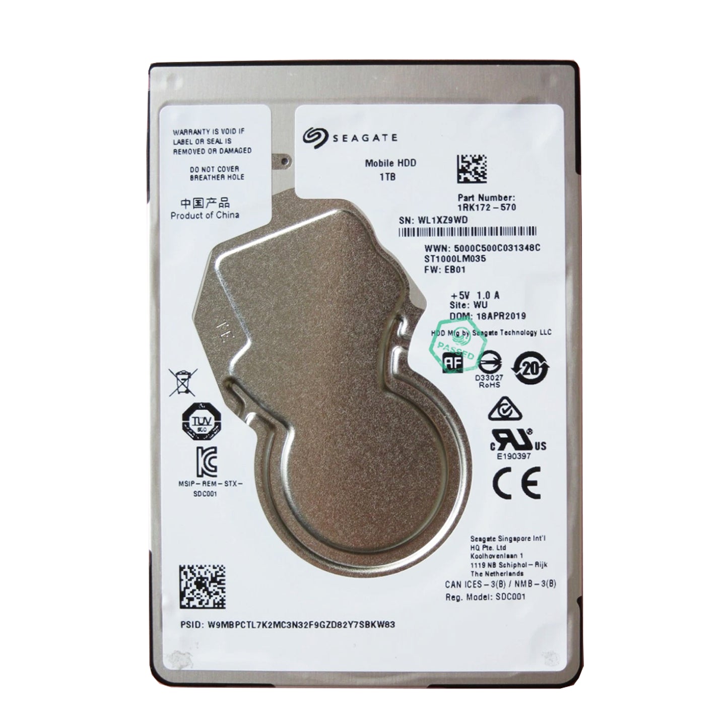 ST1000LM035 Seagate Mobile HDD 1TB 5400RPM SATA 6Gbps 128MB Cache 2.5-inch Internal Hard Drive
