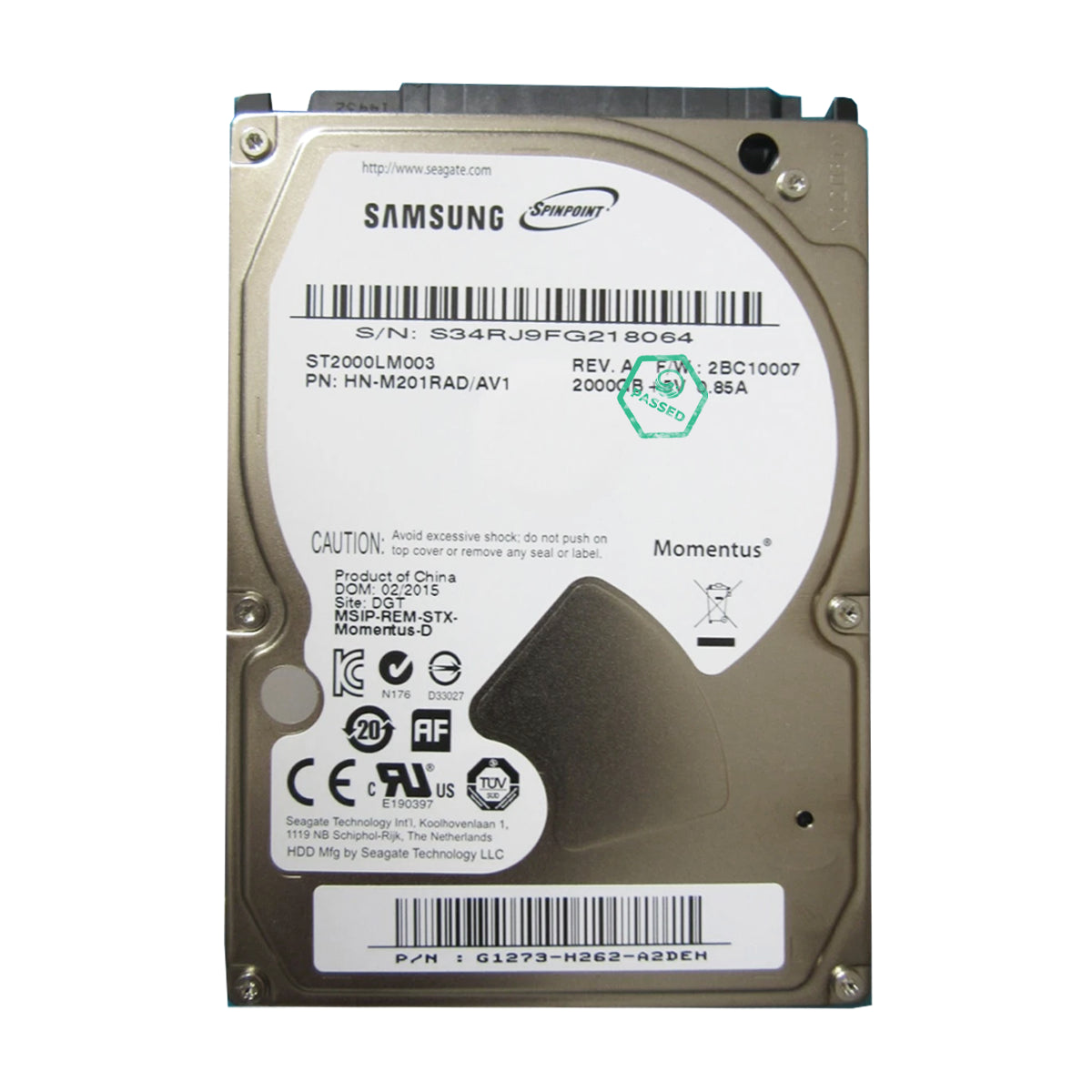 90% + Health ST2000LM003 Seagate Spinpoint M9T 2TB 5400RPM SATA 6Gbps 32MB Cache 2.5-inch Internal Hard Drive