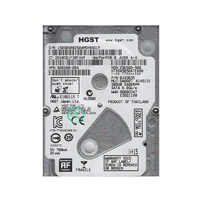0J43635 HGST Hitachi Travelstar Z5K500 500GB 5400RPM SATA 6Gbps 8MB Cache (512e) 2.5-inch Internal Hard Drive