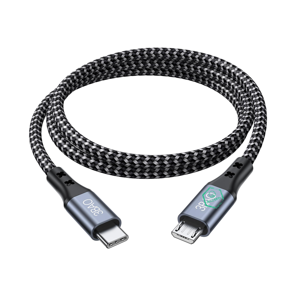 USB-A to Micro-USB Cable – Grey – 0.1m