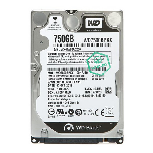 750GB 2.5" SATA HDD