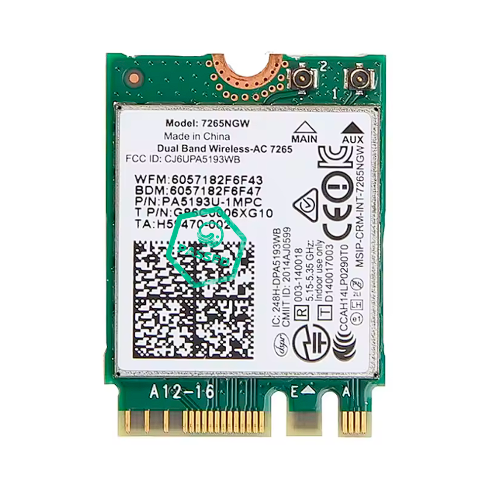 Intel Wireless-N 7265 04X6076 Lenovo FRU M.2 Laptop WiFi Adapter Card