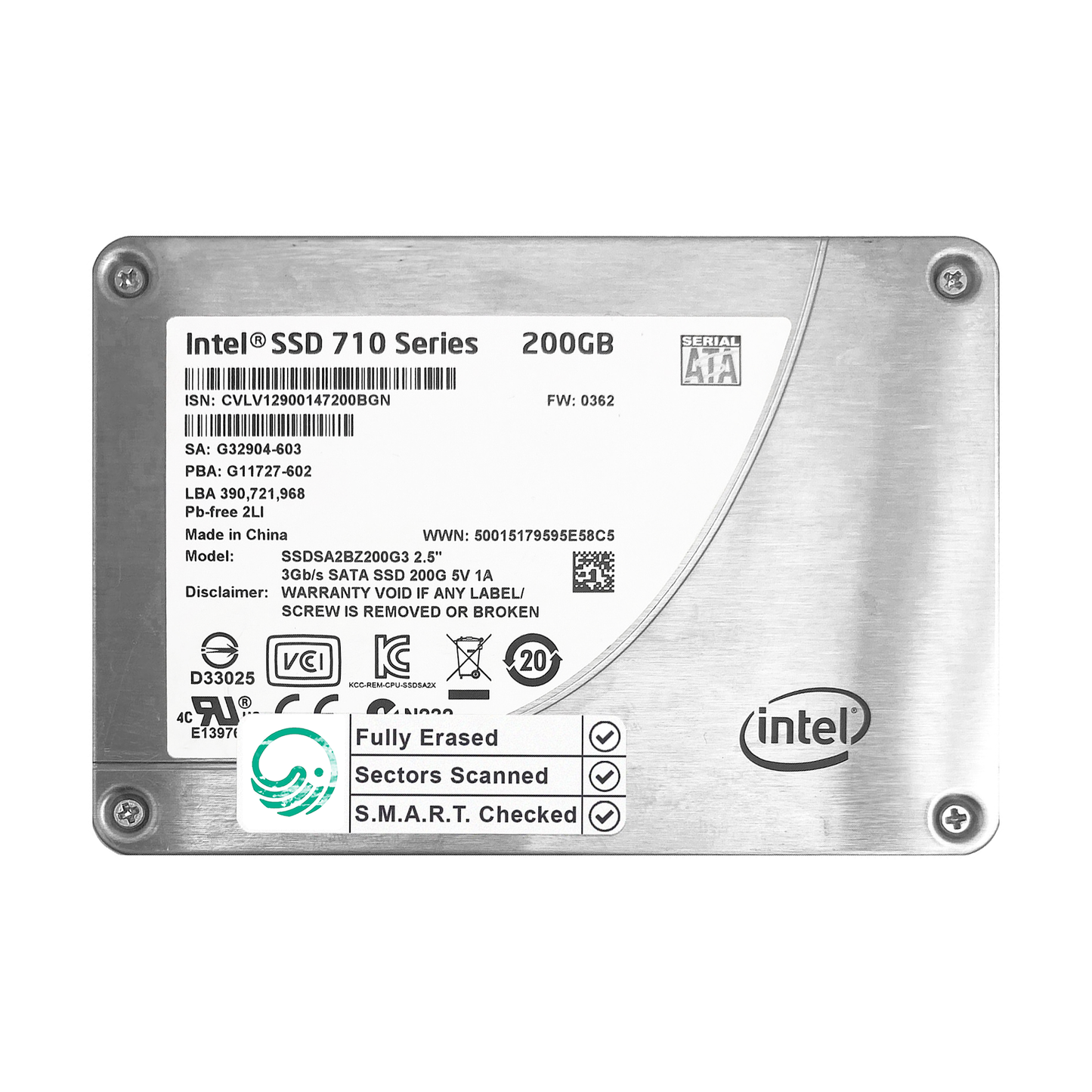 200GB 2.5" SATA SSD