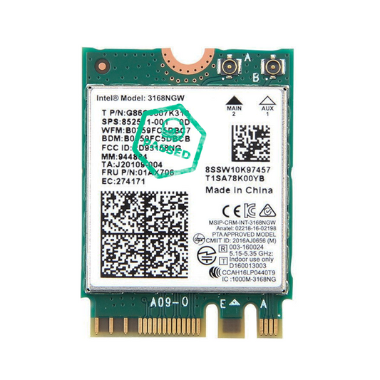 Intel Dual Band Wireless-AC 3168 M.2 Laptop WiFi Wireless Adapter Card
