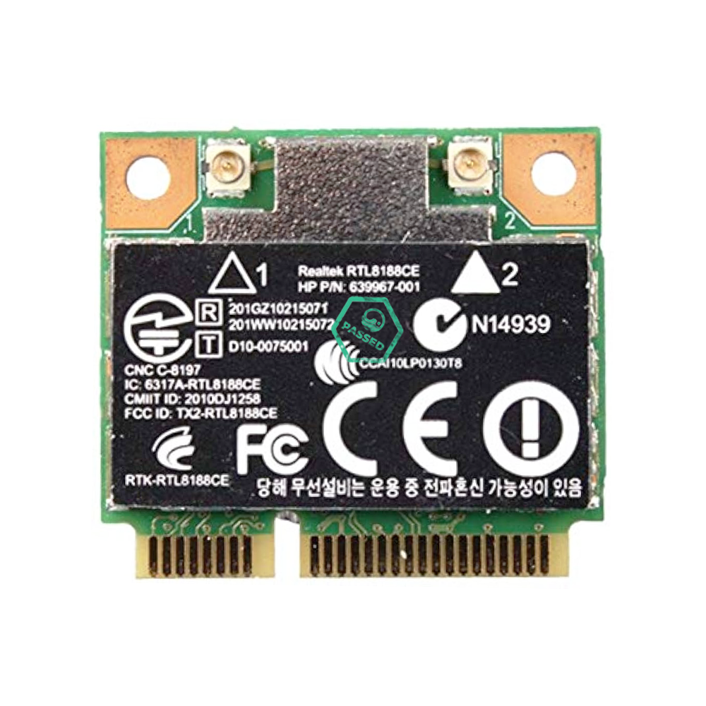 HP Wireless Wi-Fi Adapter Realtek RTL8188CE (HP Part 639967-001)