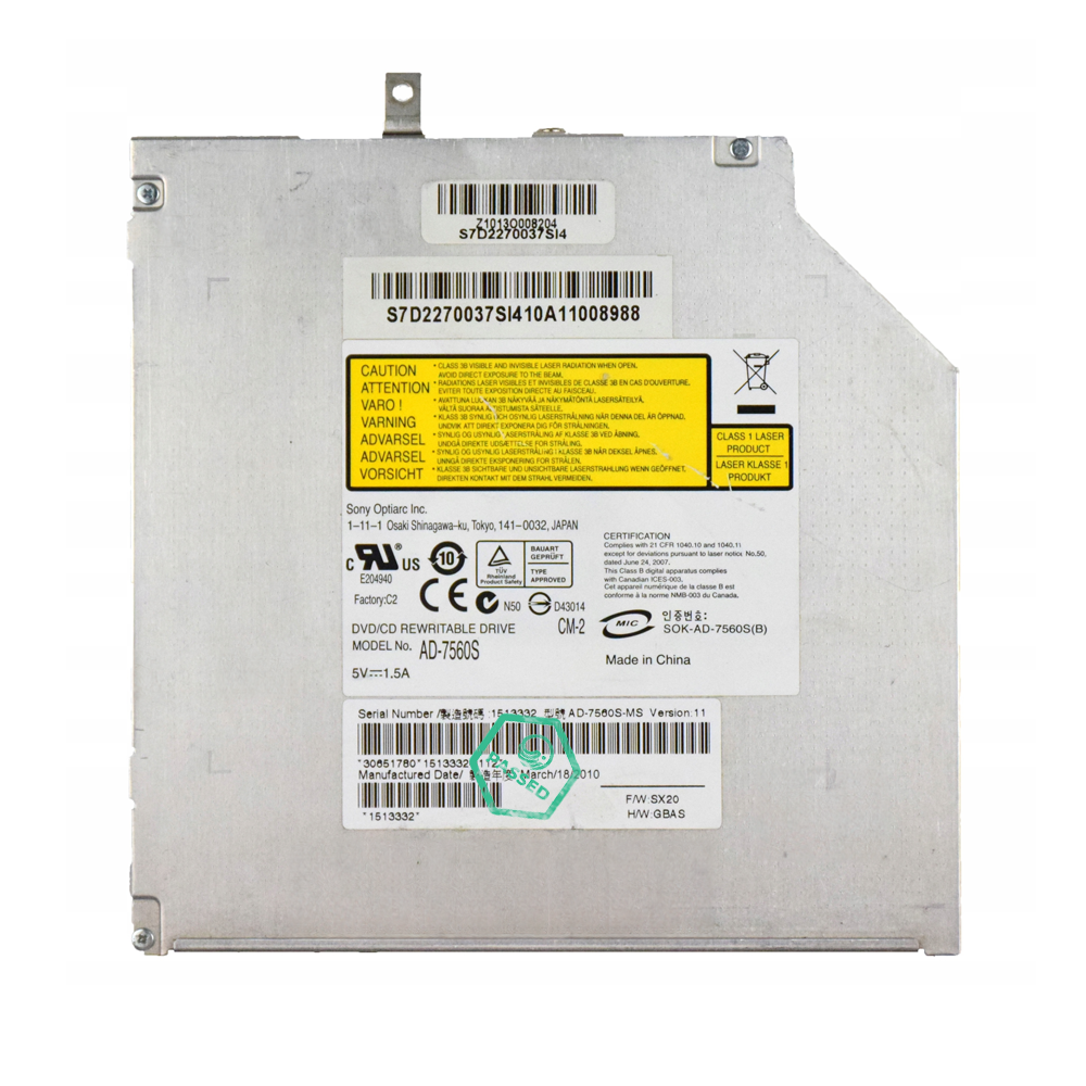 Sony Optiarc AD-7560S Slim DVD Drive