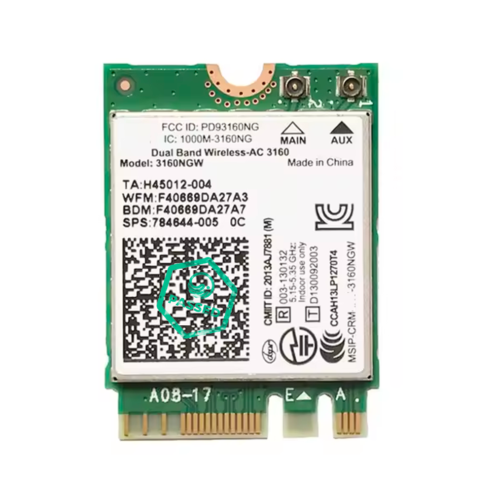 Intel Dual Band Wireless-AC 3165 HP Spare M.2 Laptop WiFi Adapter Card