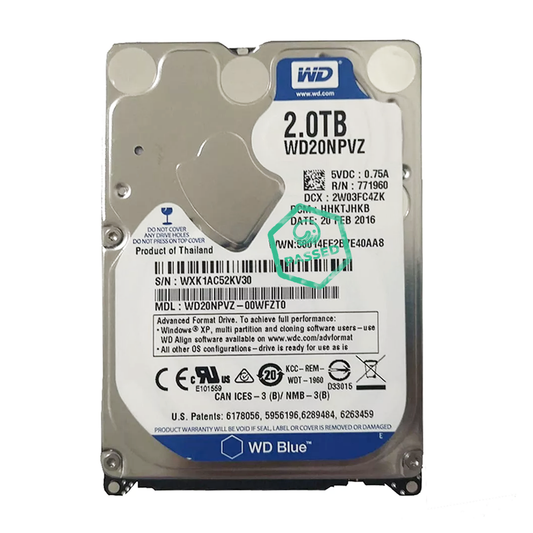 2TB 2.5" SATA HDD