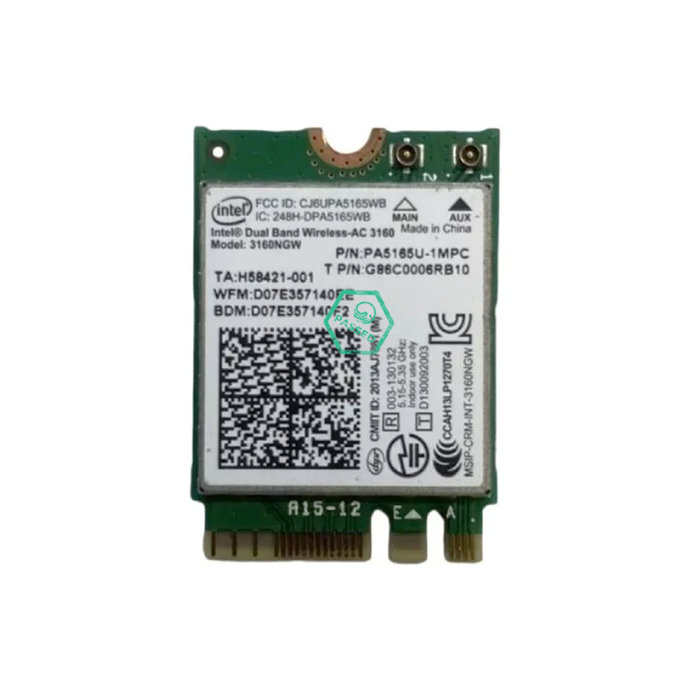 Toshiba PA5165U-1MPC Intel Dual Band Wireless-AC 3160NGW Wi-Fi Bluetooth Card