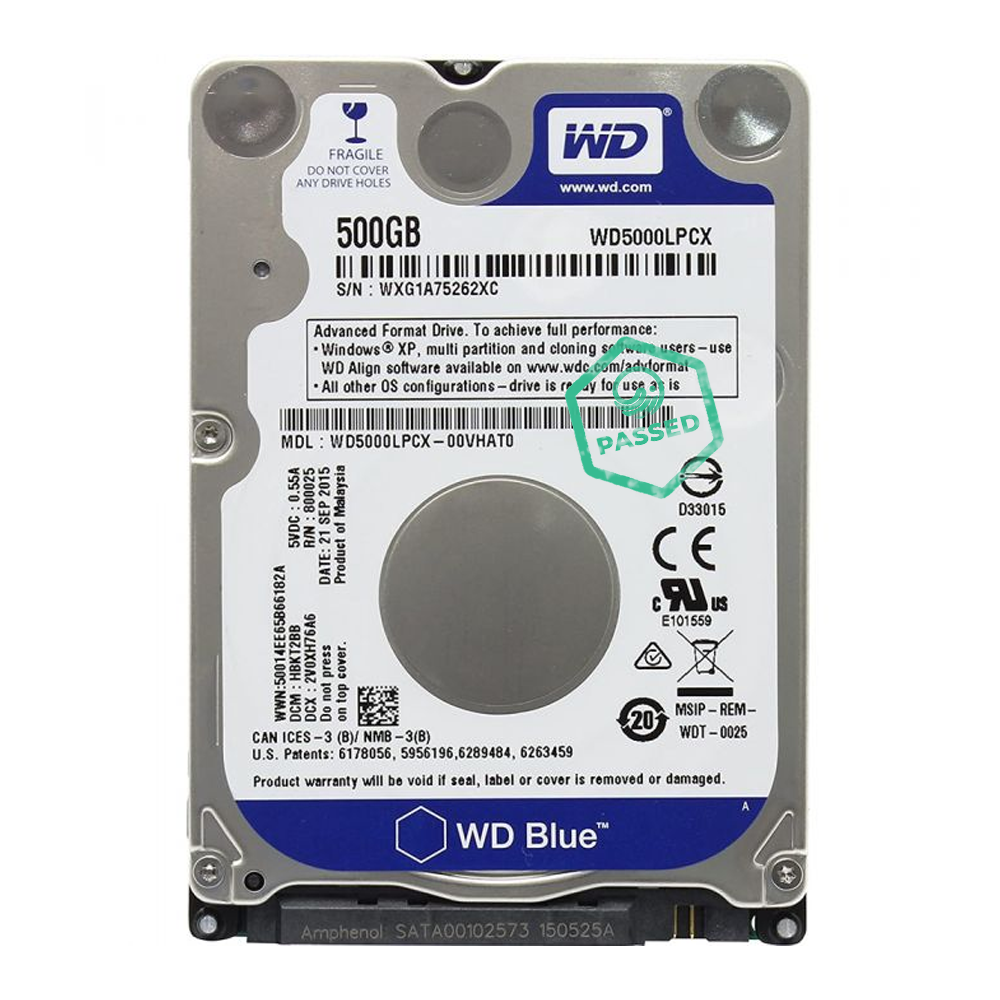 500GB 2.5" SATA HDD
