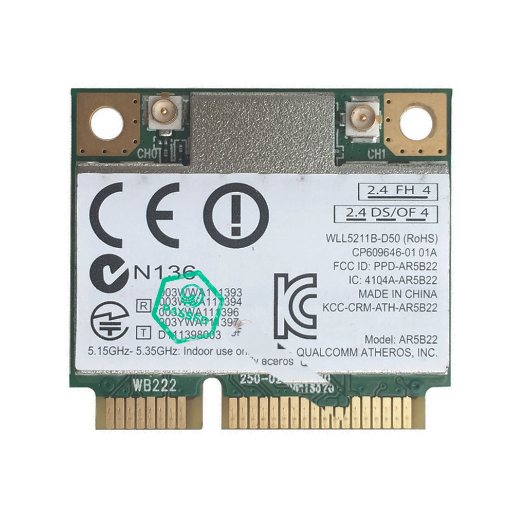 Qualcomm Atheros AR5B22 Half Mini PCIe Laptop WiFi Wireless Adapter Card