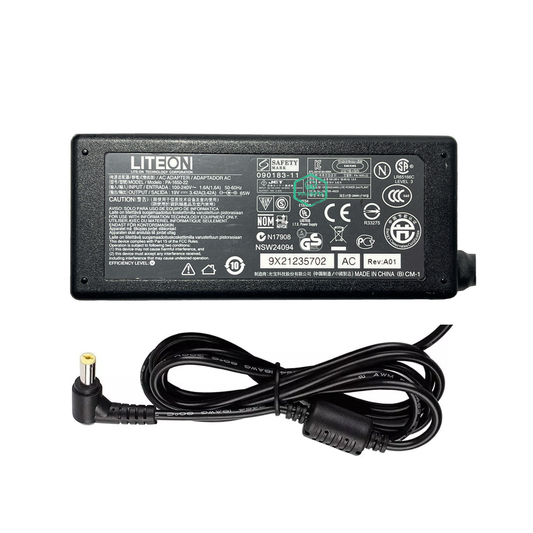 C5 Female to AC Adapter Cable – 5.5×2.5mm – 19V 3.42A – Black – 1.5m