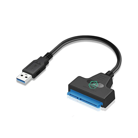 USB-A 3.0 to SATA Adapter Cable – Black – 0.5m