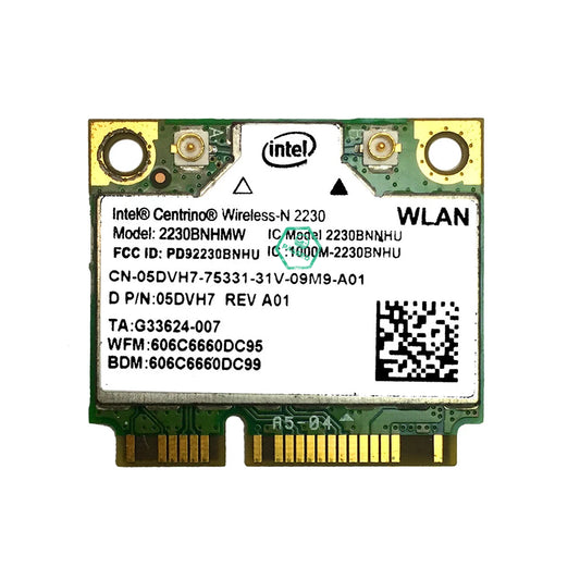 2230BNHMW Intel Centrino Wireless-N 2230 2.4GHz 300Mbps IEEE 802.11b/g/n Bluetooth 4.0 PCI Express Half Mini Wireless Network Adapter