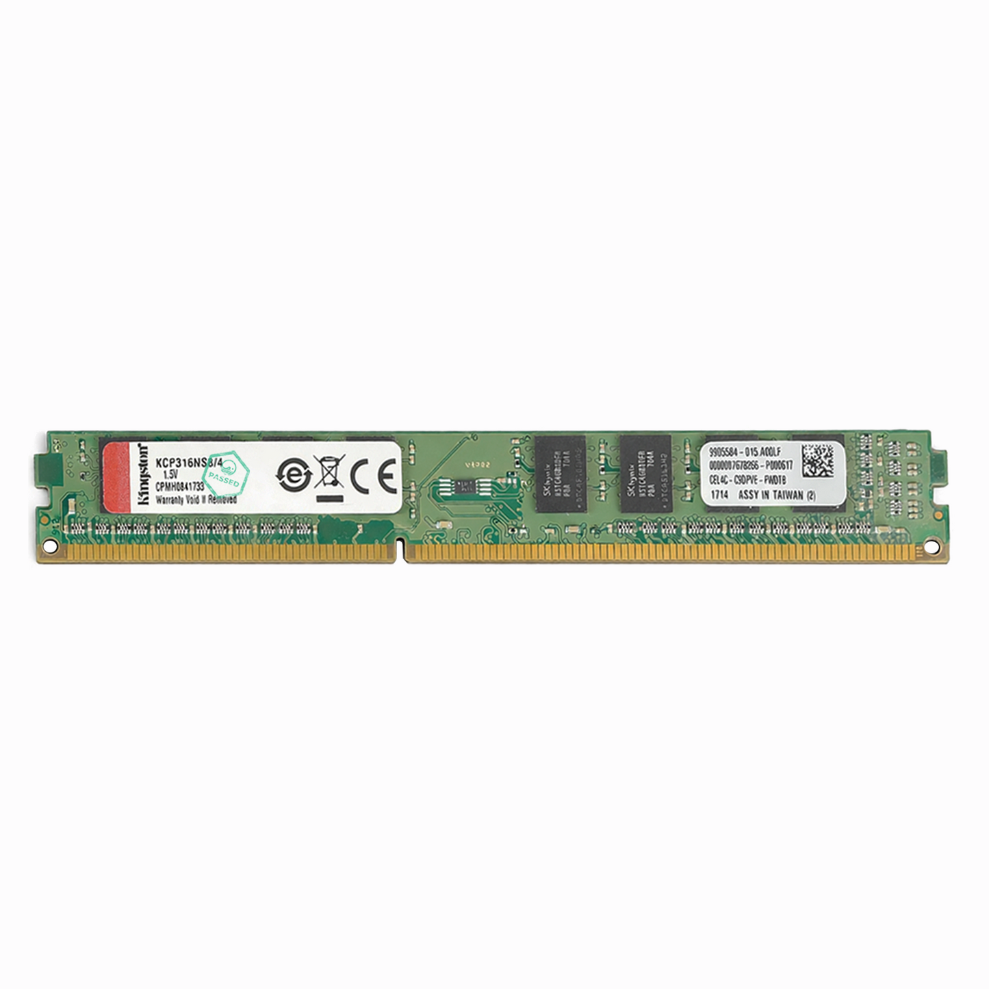 KCP316NS8/4 Kingston 4GB PC3-12800 DDR3-1600MHz non-ECC Unbuffered CL11 240-Pin DIMM Single Rank Memory Module