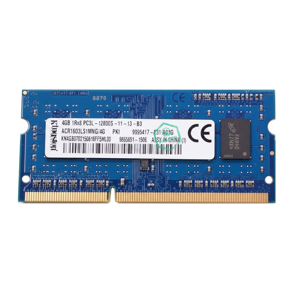 ACR16D3LS1MNG/4G Kingston 4GB PC3-12800 DDR3-1600MHz non-ECC Unbuffered CL11 204-Pin SoDimm 1.35V Low Voltage Memory Module