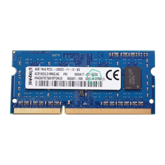 ACR16D3LS1MNG/4G Kingston 4GB PC3-12800 DDR3-1600MHz non-ECC Unbuffered CL11 204-Pin SoDimm 1.35V Low Voltage Memory Module