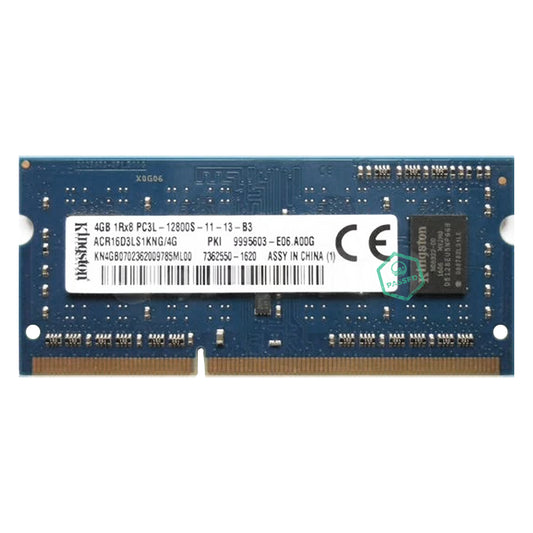 ACR16D3LS1KNG/4G Kingston 4GB PC3-12800 DDR3-1600MHz non-ECC Unbuffered CL11 204-Pin SoDimm 1.35V Low Voltage Memory Module