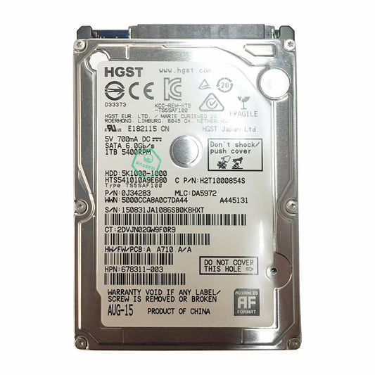 678311-003 HP 1TB 5400Rpm SATA 6Gbps 2.5-Inch Internal Hard Drive