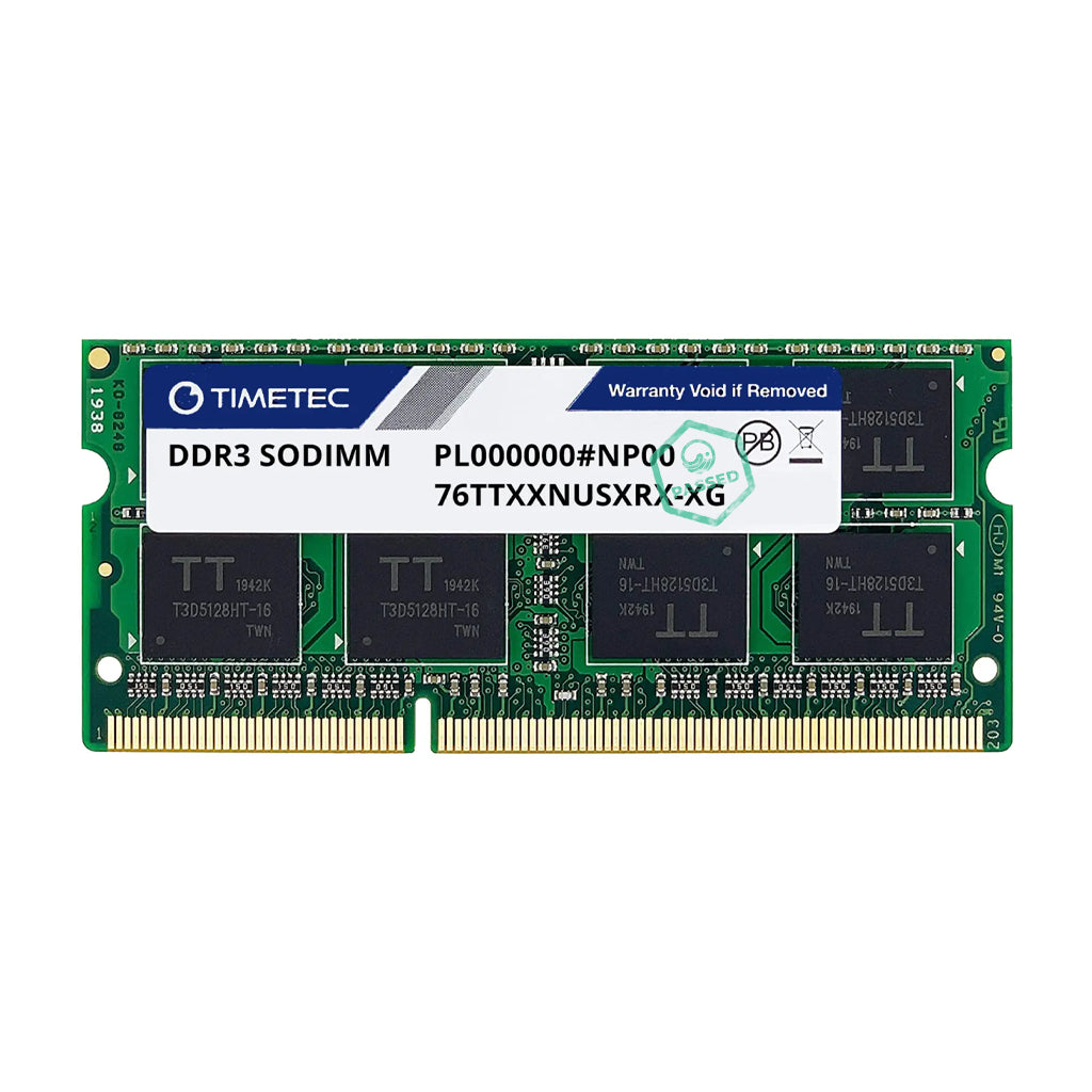 76TT13NUS2R8-8G Timetec 8GB PC3-10600 DDR3-1333MHz Non-ECC Unbuffered CL9 204‑Pin SoDIMM Dual Rank Memory Module