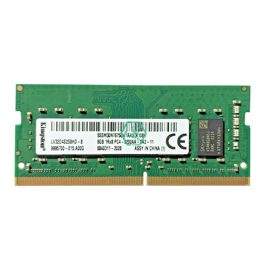 9995700-011.A00G Kingston 8GB PC4-25600 DDR4-3200MHz Non-ECC Unbuffered CL22 260-Pin SoDimm 1.2V Single Rank Memory Module