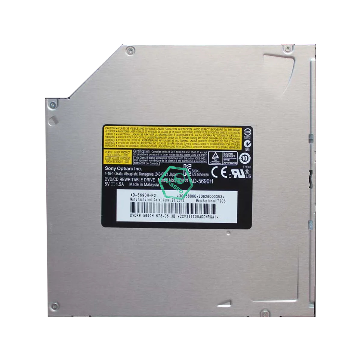 AD-5690H Sony 8x DVD+/-RW DL SATA Slim Internal SuperMulti DVD-Writer