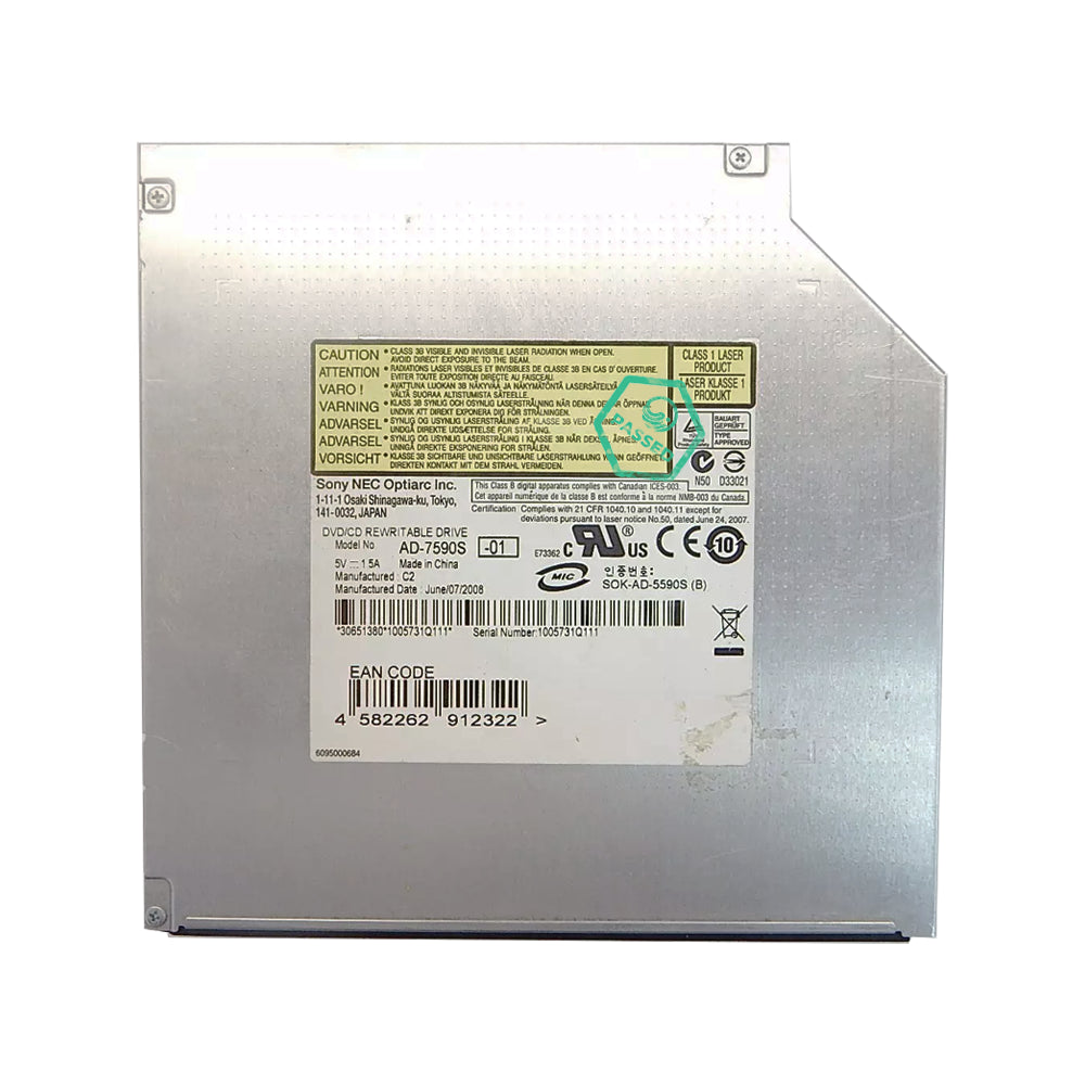 AD-7590S Sony 8x DVD+/-RW (+/-R DL) SATA Slim Internal DVD Burner Drive