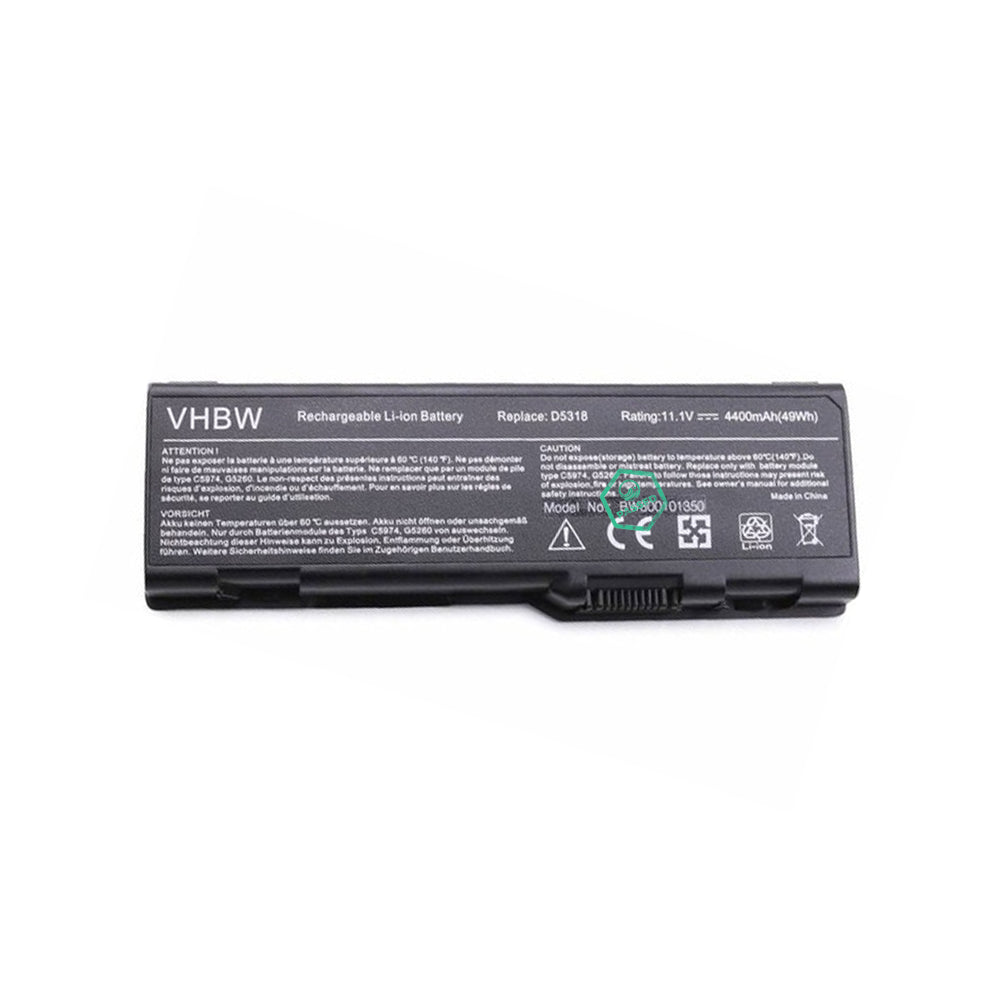 D5318 Dell 6-Cell 11.1V 4400mAh Li-Ion Battery for Dell Inspiron 000/9200/9300/9400/XPS (Refurbished)