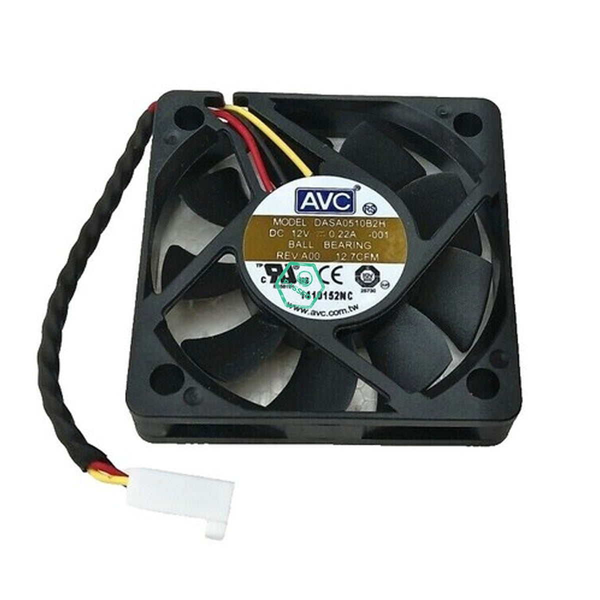 DS09225R12MC237 AVC CPU Case Fan with 3 Pin Connector