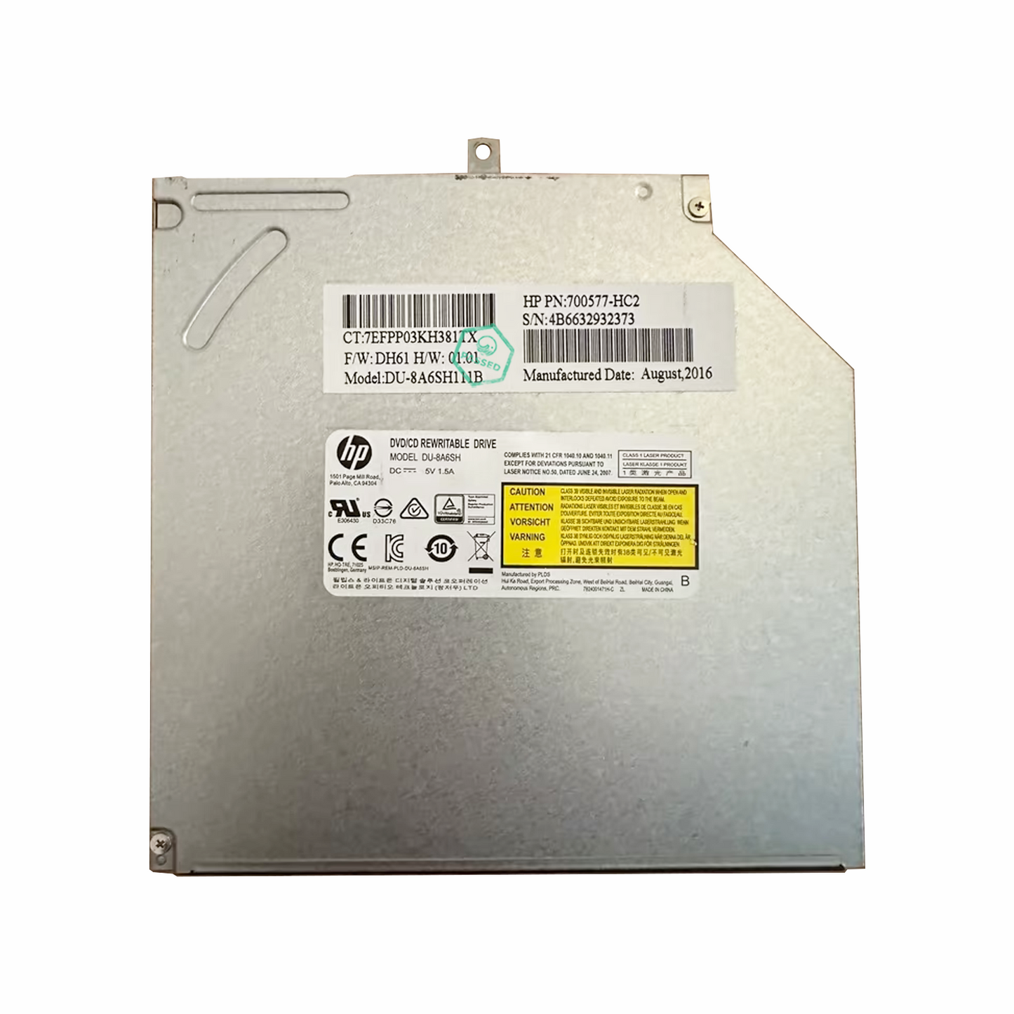 DU-8A6SH Lite On 8x DVD-RW SATA Ultra Slim DVD Drive