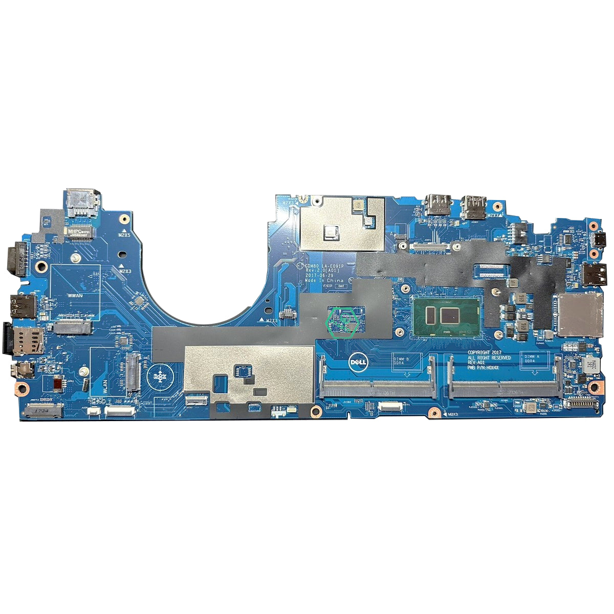 H0X4X Dell Latitude 5580 i5-7300U 2.6GHz DDR4 Laptop Motherboard LA-E091P